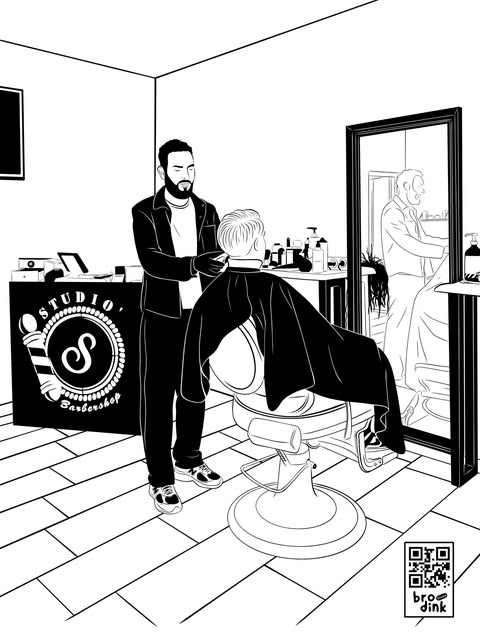 Intérieur de Studio's Barber